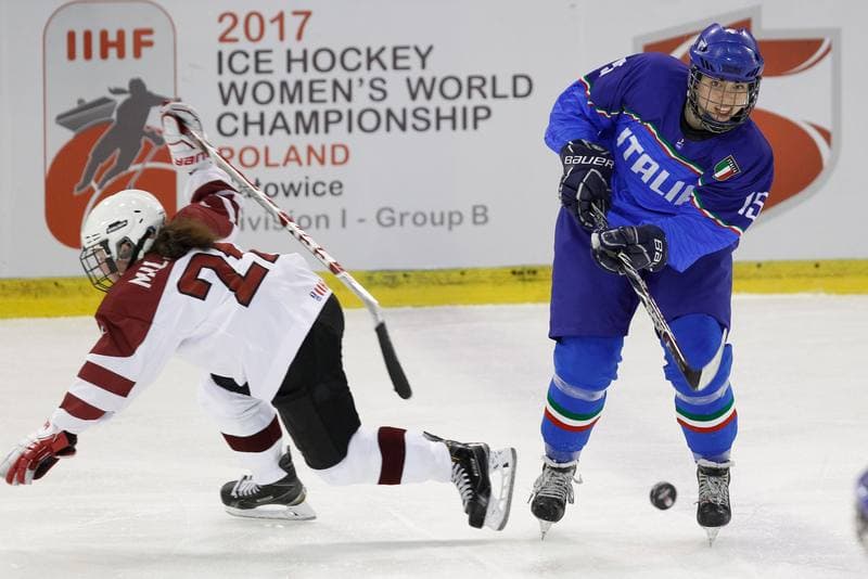 Ice Hockey. Women's World Championship. Italy - Latvia. 08.04.2017