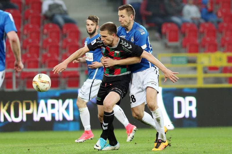 Football. Nice I Liga. GKS Tychy - Sandecja Nowy Sacz. 05.04.2017