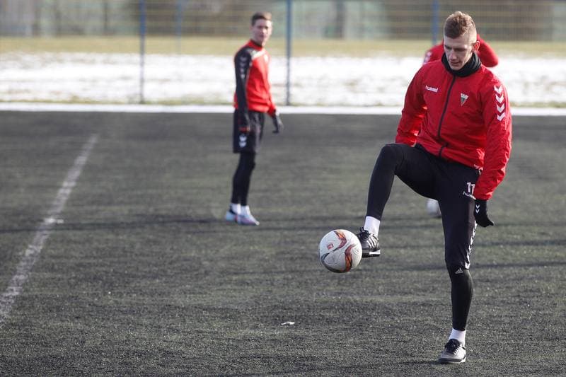 Football. GKS Tychy. Training. 18.01.2018