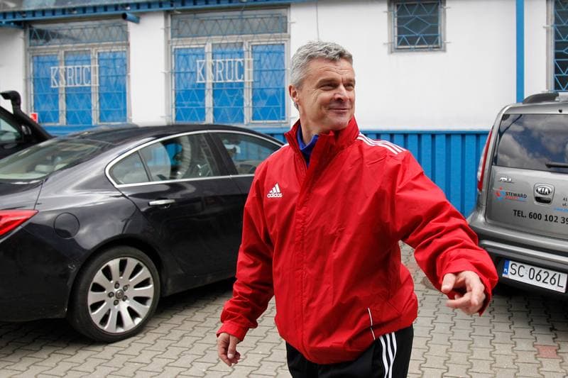 Football. Ruch Chorzow. Press Conference. 24.04.2017