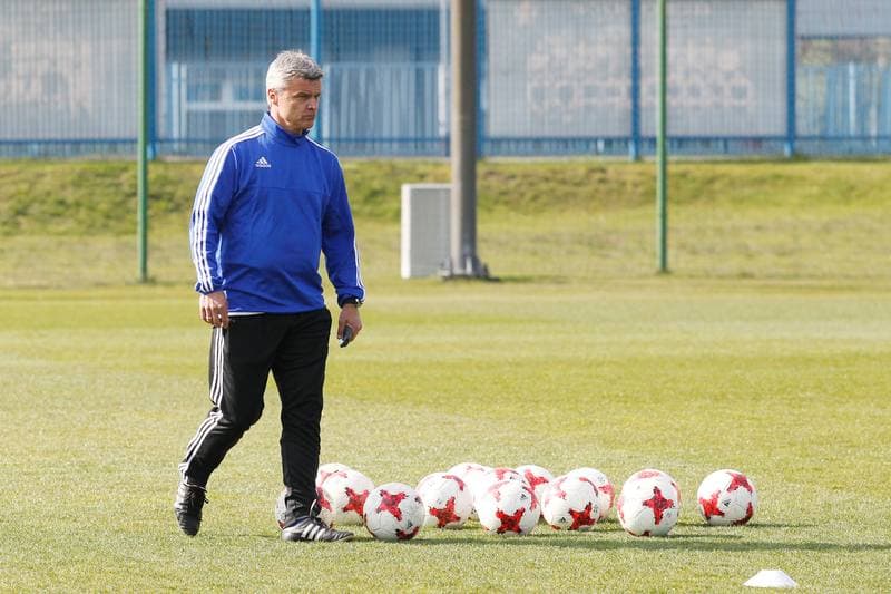 Football. Ruch Chorzow. Training. 24.04.2017
