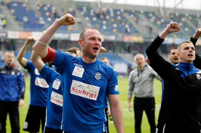 Football. Nice I Liga. Podbeskidzie Bielsko-Biala - Sandecja Nowy Sacz. 20.05.2017