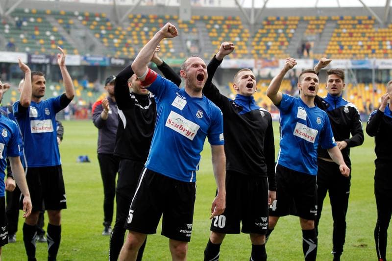 Football. Nice I Liga. Podbeskidzie Bielsko-Biala - Sandecja Nowy Sacz. 20.05.2017