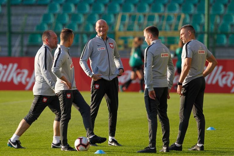Football. Poland national team. Training. 09.10.2018