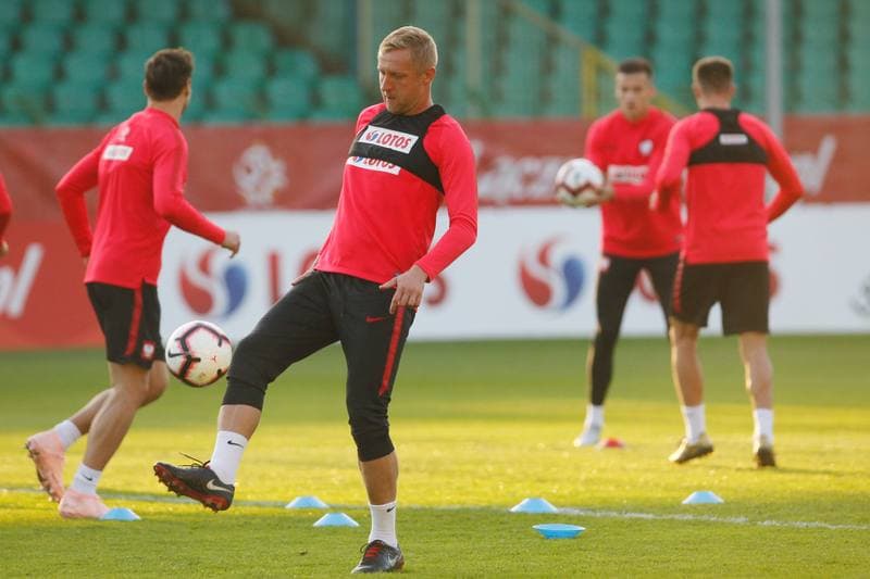 Football. Poland national team. Training. 09.10.2018