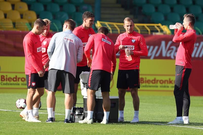Football. Poland national team. Training. 12.10.2018