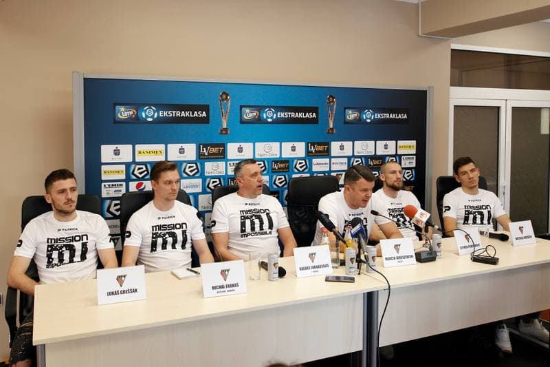 Football. Zaglebie Sosnowiec. Press Conference. 07.02.2019