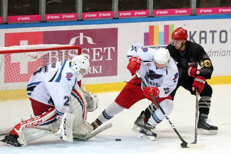 Ice Hockey. Polska Hokej Liga. SMS PZHL Katowice - Comarch Cracovia Krakow. 15.10.2017