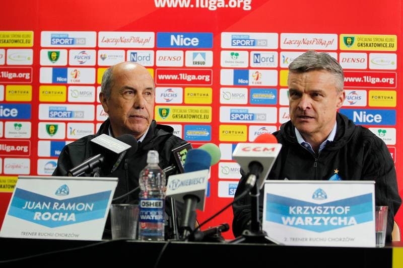 Football. GKS Katowice. Press Conference. 20.10.2017