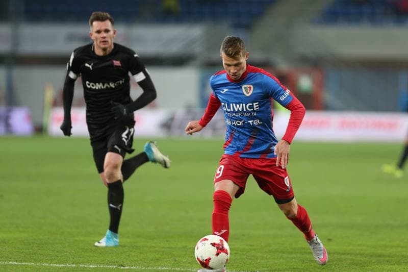 Football. Lotto Ekstraklasa. Piast Gliwice - Cracovia Krakow. 18.11.2017