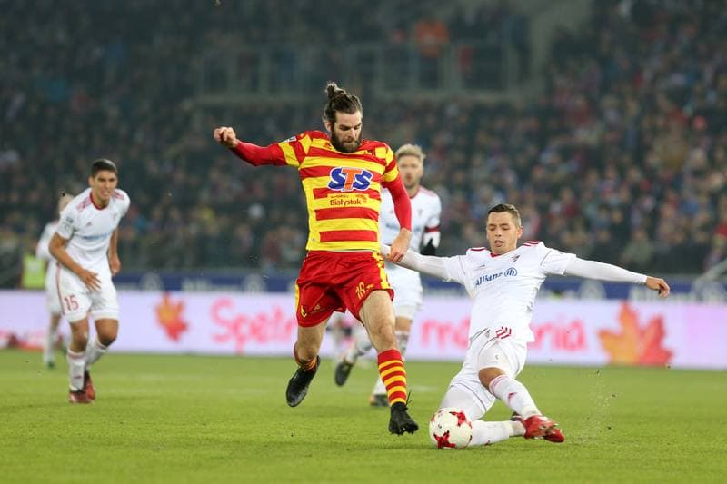 Football. Lotto Ekstraklasa. Gornik Zabrze - Jagiellonia Bialystok. 24.11.2017