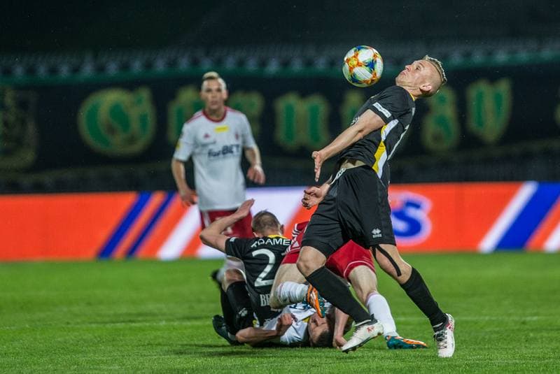 Football. Fortuna I Liga. GKS 1962 Jastrzebie - LKS Lodz. 04.05.2019