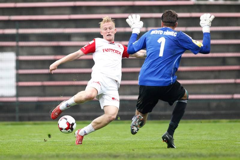 Football. Fortuna Narodni Liga. Fotbal Trinec - FK Pardubice. 21.10.2017