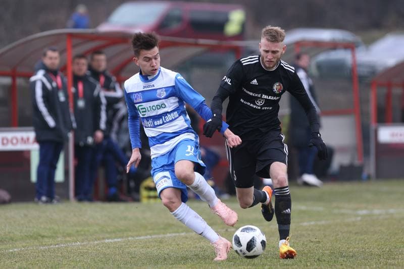 Football. Fortuna Narodni Liga. Fotbal Trinec - FK Usti nad Labem. 02.03.2019