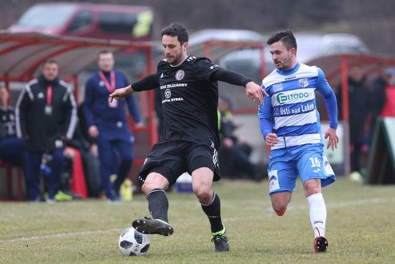 Football. Fortuna Narodni Liga. Fotbal Trinec - FK Usti nad Labem. 02.03.2019
