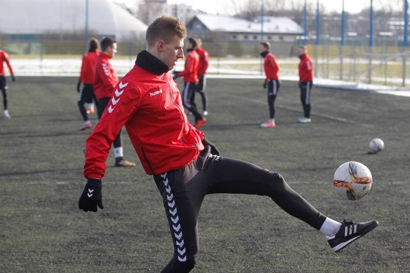 Football. GKS Tychy. Training. 18.01.2018