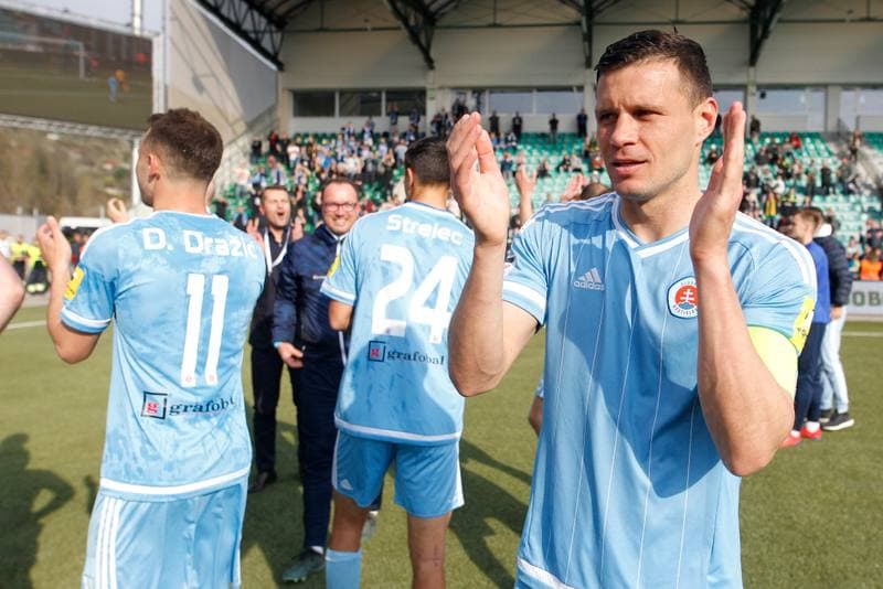 Football. Fortuna Liga. MSK Zilina - Slovan Bratislava. 14.04.2019