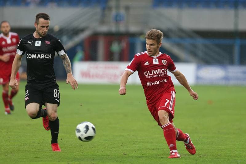 Football. Lotto Ekstraklasa. Piast Gliwice - Cracovia Krakow. 24.08.2018
