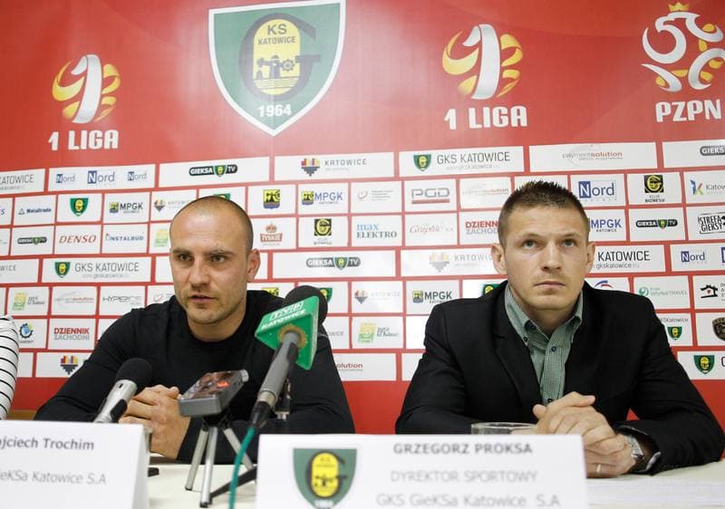 Football. GKS Katowice. Press Conference. 22.06.2015
