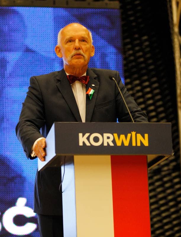 Janusz Korwin-Mikke. Partia Korwin. Press Conference. 26.09.2015
