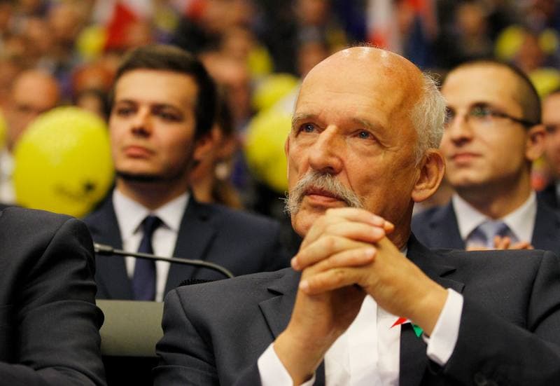 Janusz Korwin-Mikke. Partia Korwin. Press Conference. 26.09.2015
