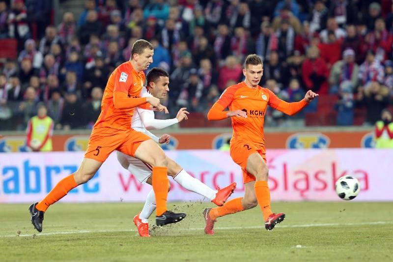 Football. Lotto Ekstraklasa. Gornik Zabrze - Zaglebie Lubin. 09.03.2018