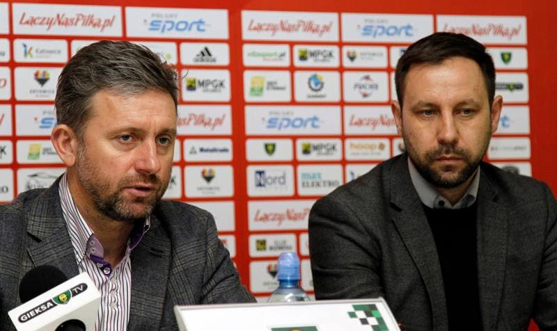Football. GKS Katowice. Press Conference. 28.09.2015