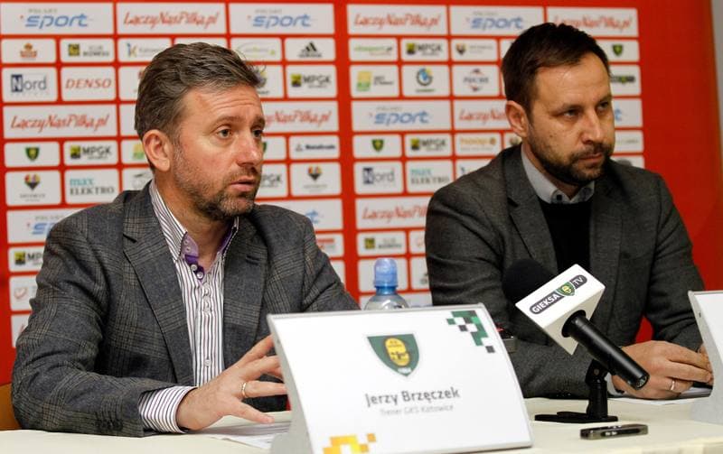 Football. GKS Katowice. Press Conference. 28.09.2015