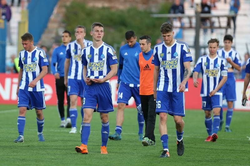 Football. Nice I Liga. Ruch Chorzow - Puszcza Niepolomice. 05.05.2018