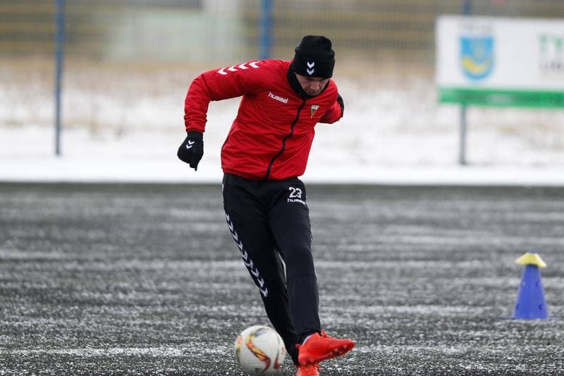 Football. GKS Tychy. Training. 06.01.2017