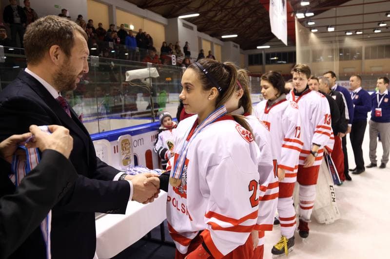 Ice Hockey. U18 Women's World Championship. Poland - China. 14.01.2017