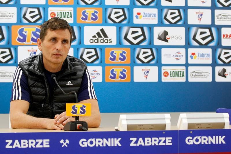 Football. Gornik Zabrze. Press Conference. 21.02.2019