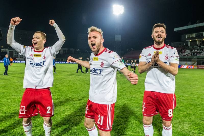 Football. Fortuna I Liga. GKS 1962 Jastrzebie - LKS Lodz. 04.05.2019