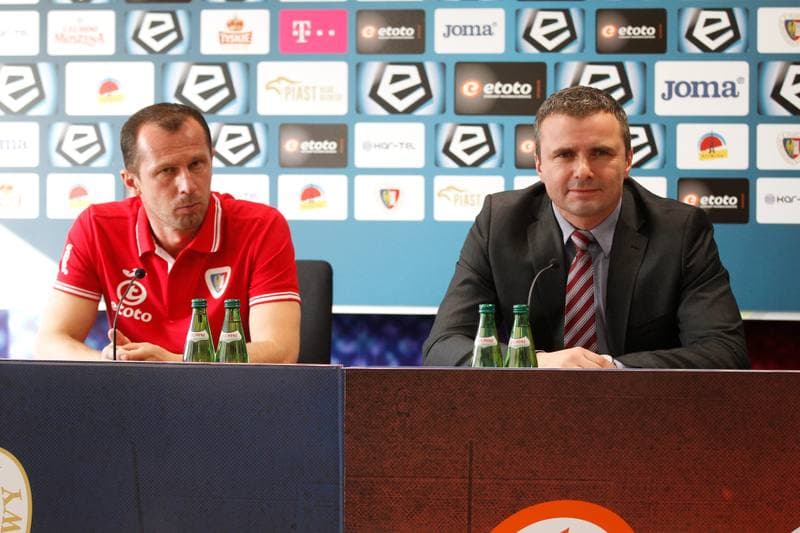 Football. Piast Gliwice. Press Conference. 10.02.2017