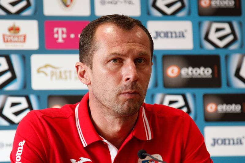 Football. Piast Gliwice. Press Conference. 10.02.2017