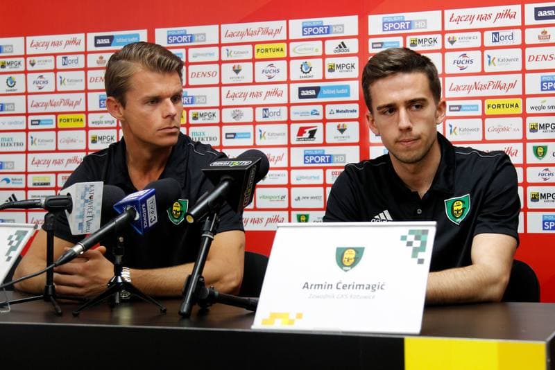 Football. GKS Katowice. Press Conference. 01.03.2017