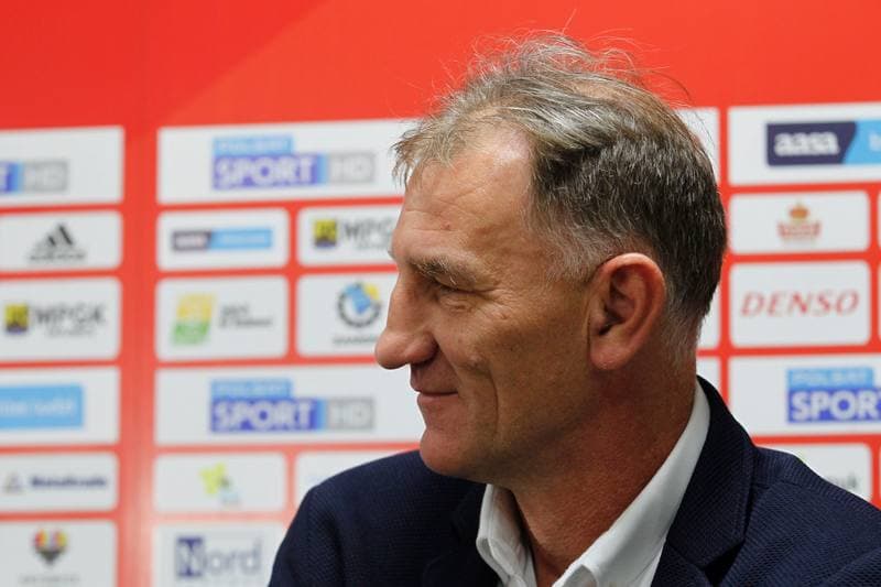 Football. GKS Katowice. Press Conference. 01.03.2017