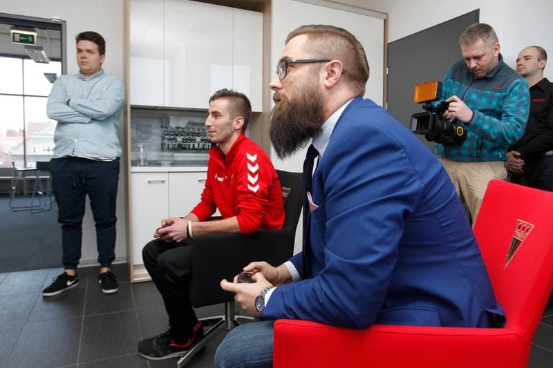 Football. GKS Tychy. Press Conference. 16.02.2017