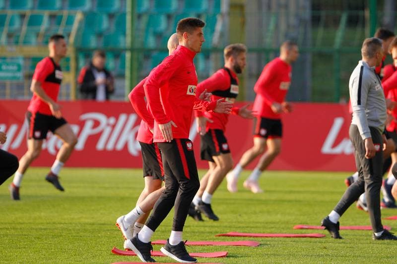 Football. Poland national team. Training. 08.10.2018