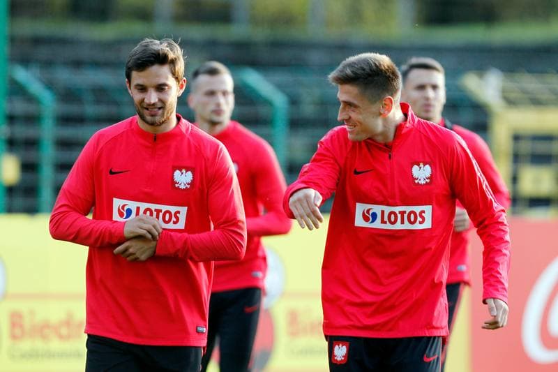Football. Poland national team. Training. 08.10.2018