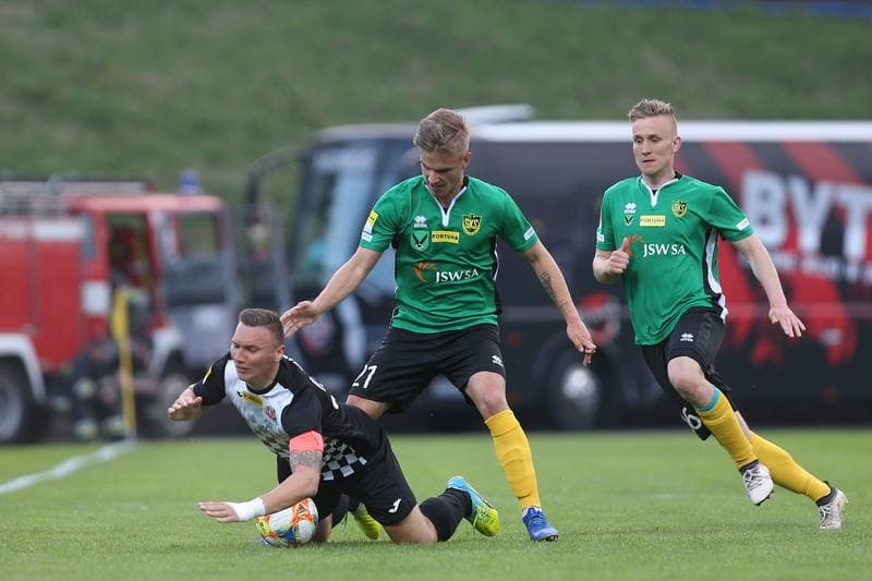 Football. Fortuna I Liga. GKS 1962 Jastrzebie - Bytovia Bytow. 24.04.2019