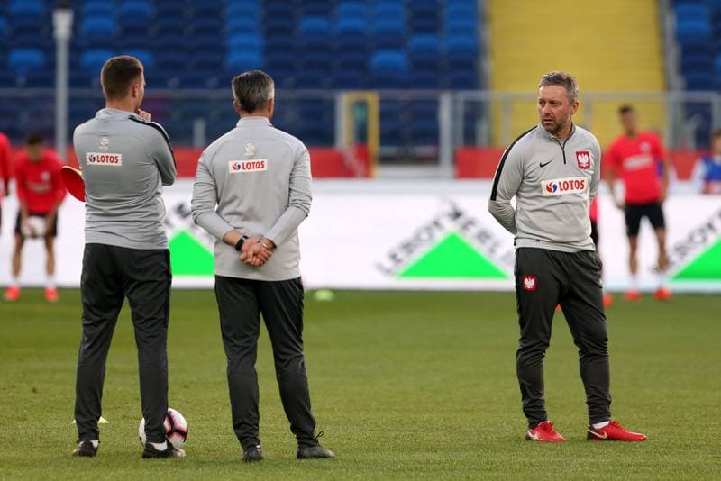 Football. Poland national team. Training. 13.10.2018