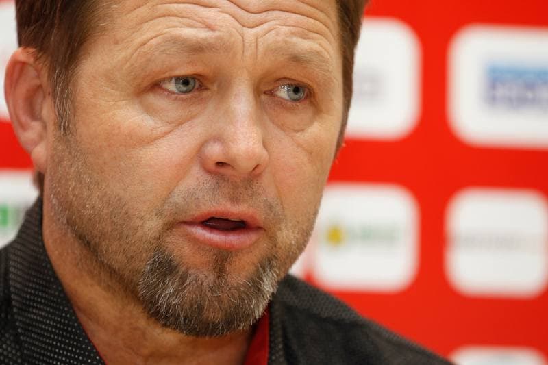 Football. GKS Tychy. Press Conference. 28.02.2017