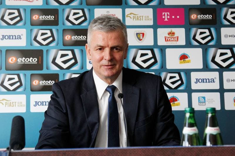 Football. Piast Gliwice. Press Conference. 02.03.2017