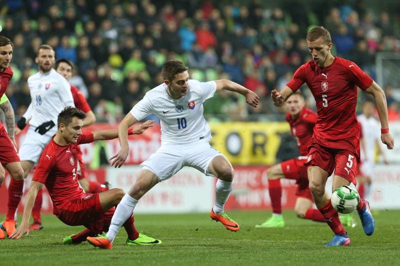 Football. International Friendly Match. Czech Republic U21 - Slovakia U21. 24.03.2017