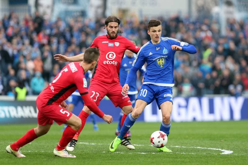 Football. Lotto Ekstraklasa. Ruch Chorzow - Piast Gliwice. 03.04.2017