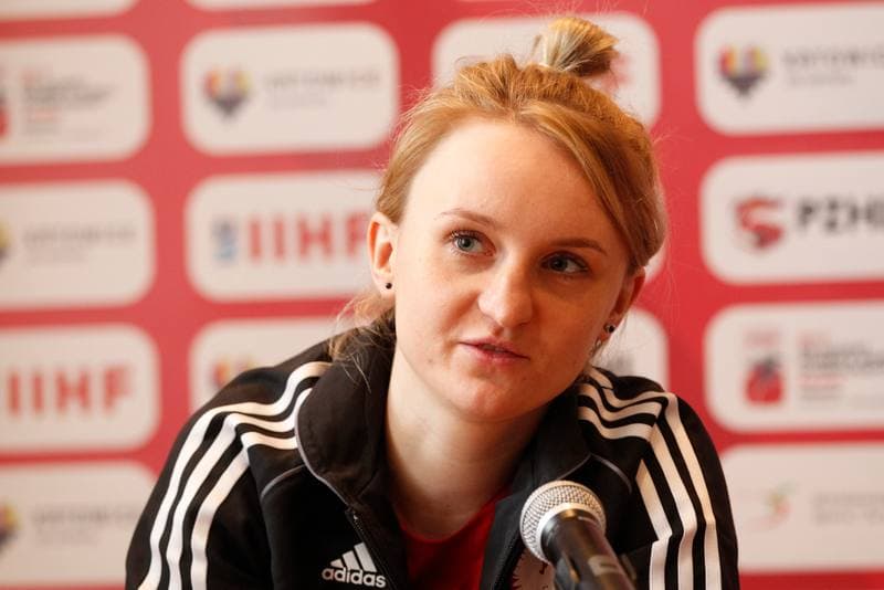 Ice Hockey. Women's Division 1B World Championship. Press Conference. 06.04.2017