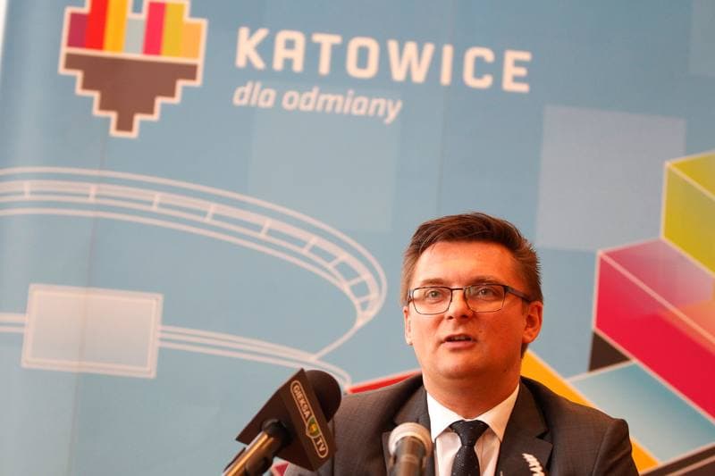 Football. GKS Katowice. Press Conference. 06.04.2017