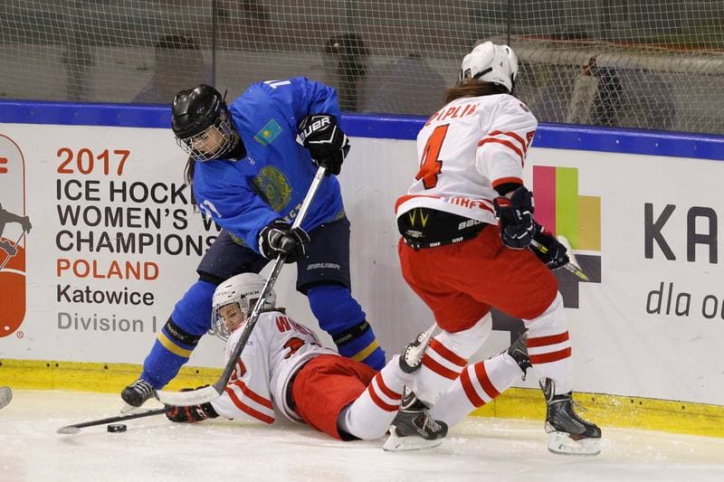 Ice Hockey. Women's World Championship. Kazakhstan - Poland. 09.04.2017