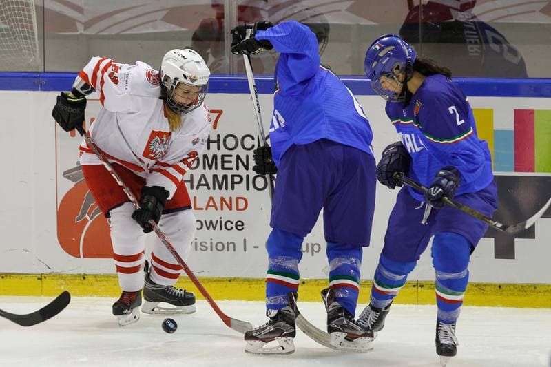 Ice Hockey. Women's World Championship. Poland - Italy. 11.04.2017